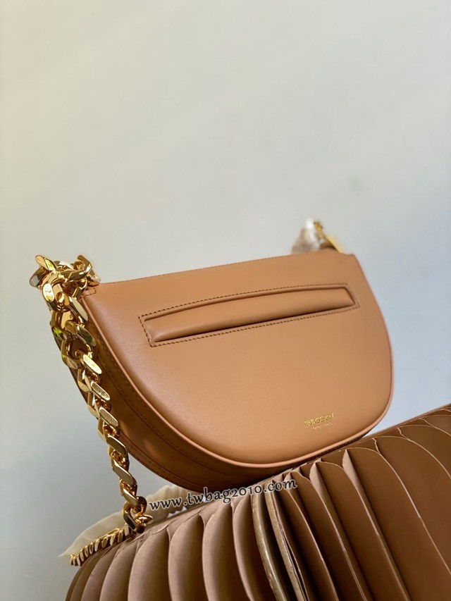 Burberry專門店新款弧形包女士鏈條小挎包 巴寶莉時裝秀款肩背包 yxb1055